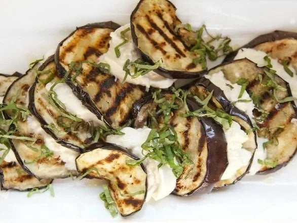 Burrata with Char-grilled Eggplants